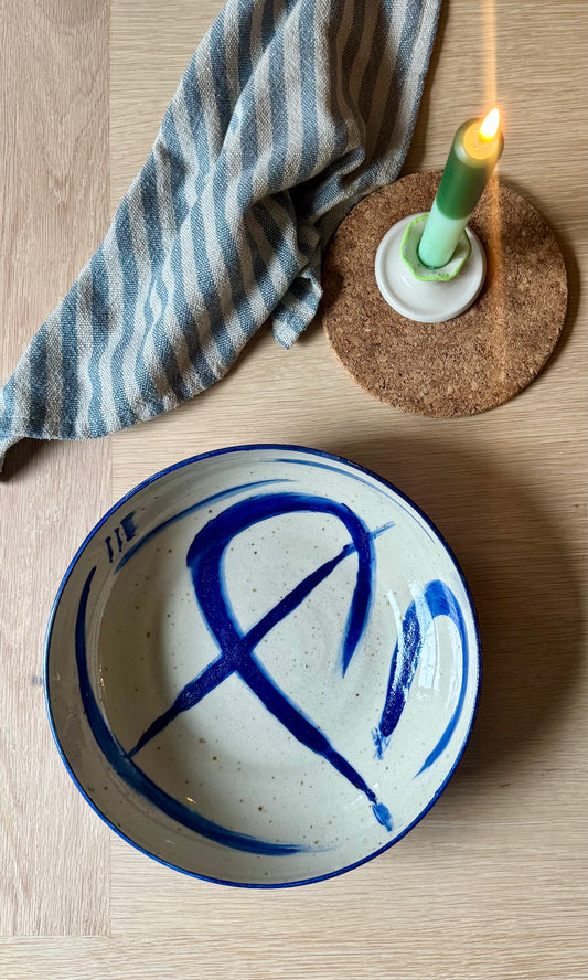 Blue Swoosh Feasting Bowl - Cathryn King