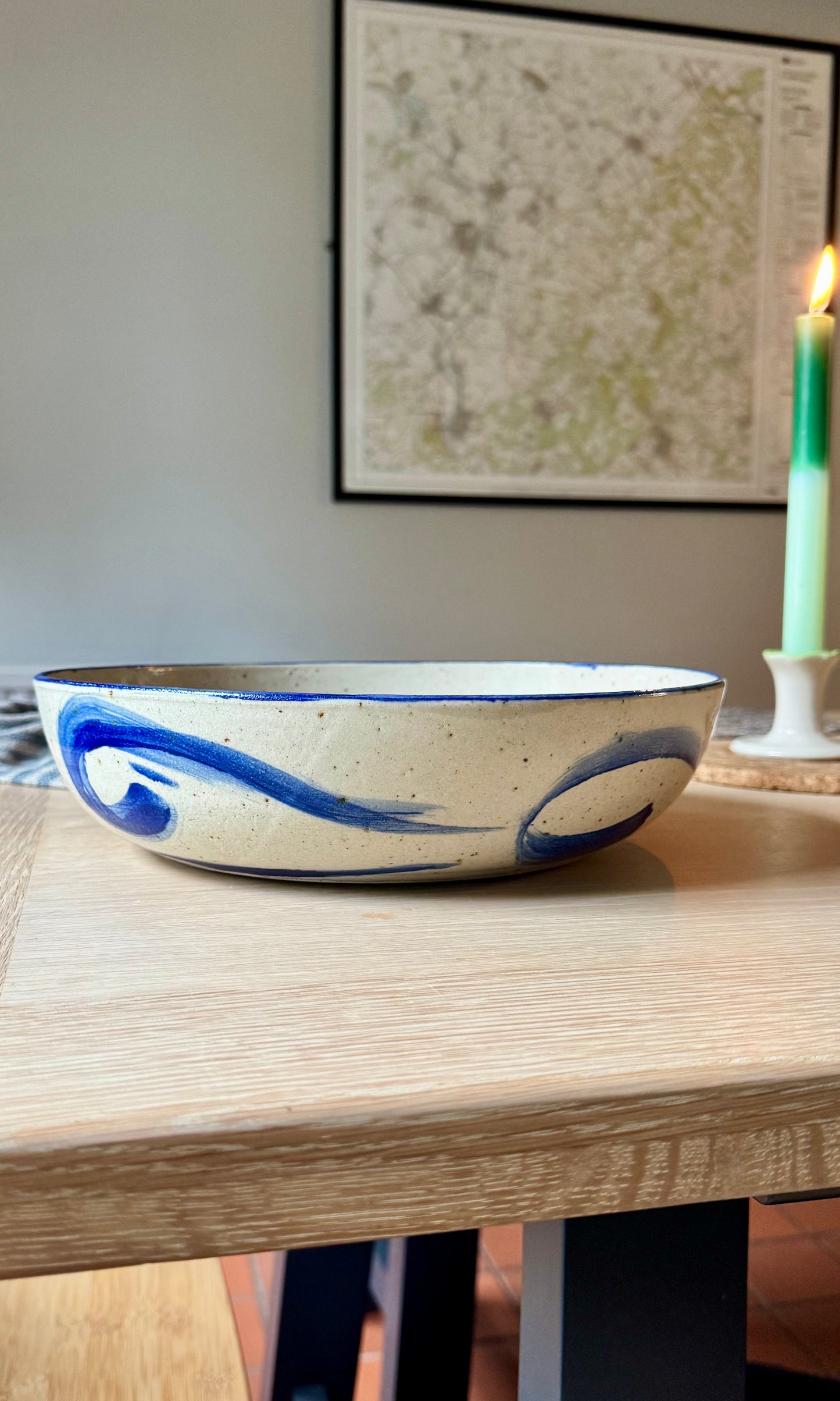 Blue Swoosh Feasting Bowl - Cathryn King