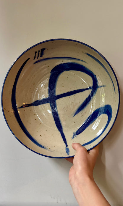 Blue Swoosh Feasting Bowl - Cathryn King