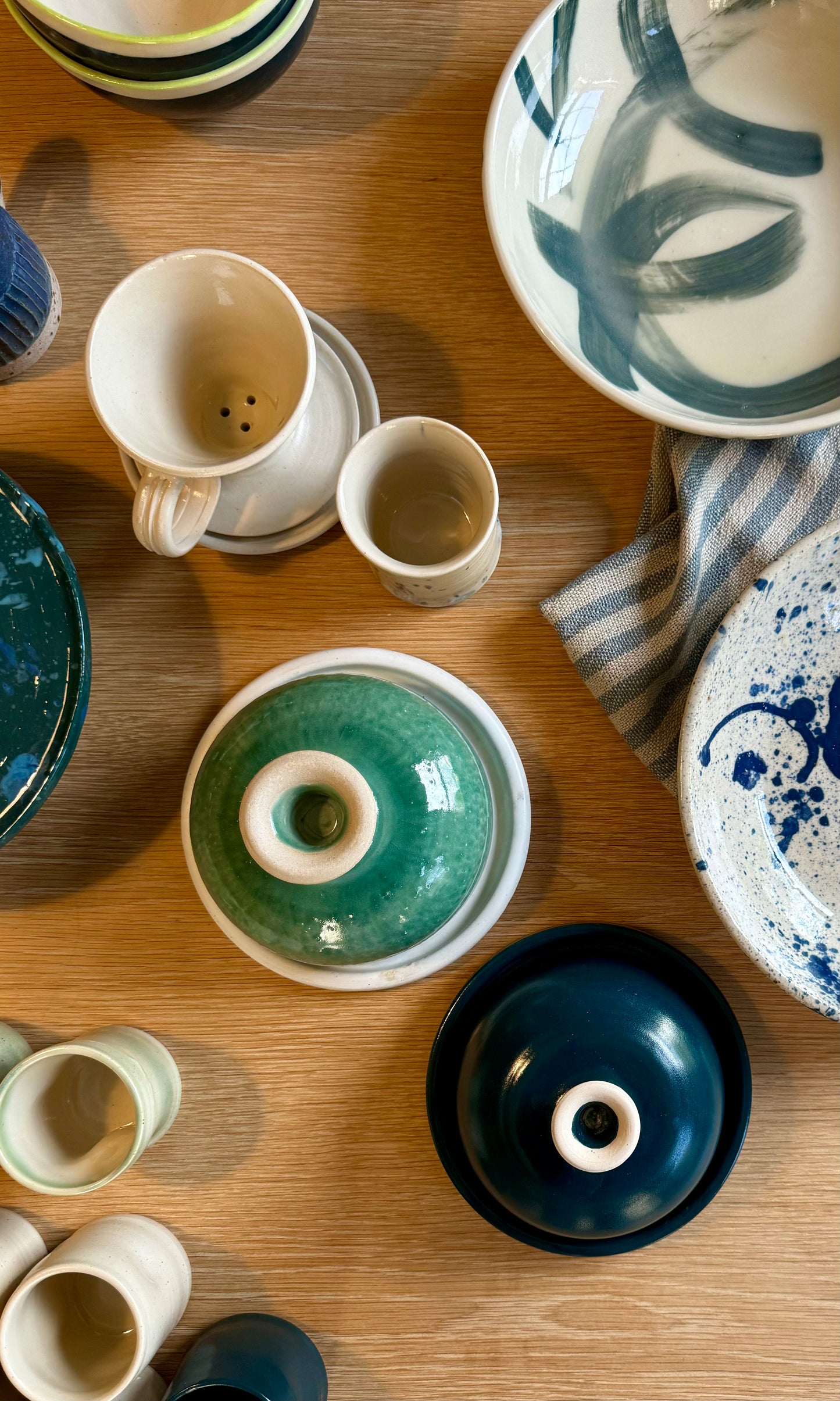 Various handmade ceramics by Herridge Pottery